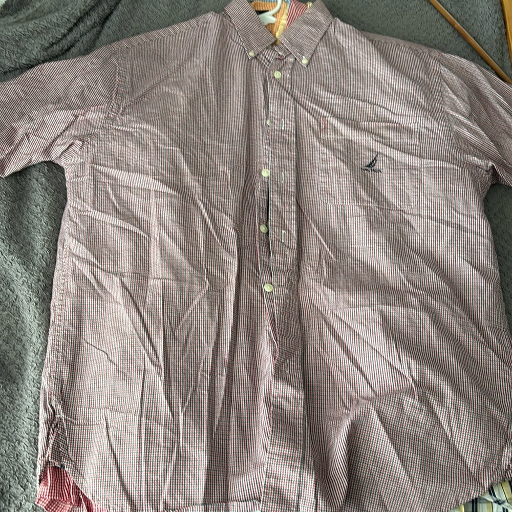 multicolored nautical casual button up shirts